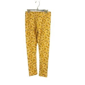 Carters Kid Size 12 12A Leggings Girls Floral Yellow White Cotton NEW